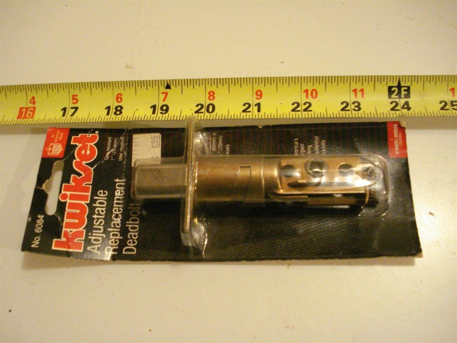(2554.) Kwikset Replacement Adjustable Front Deadbolt 6084