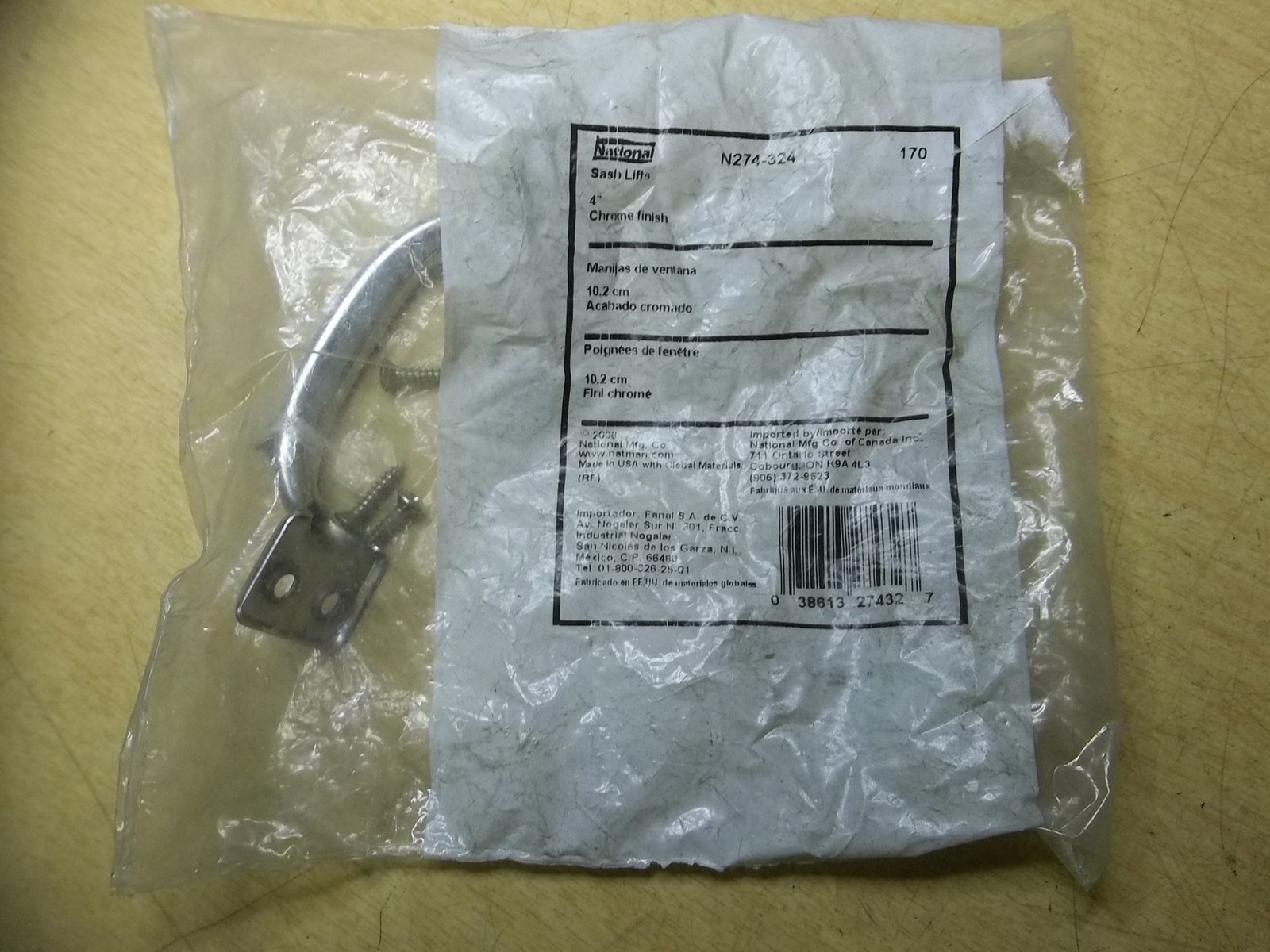 NEW National N274-324 4″ Chrome Finish Sash Lifts, with Screws *FREE SHIPPING*