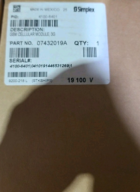 Simplex 4100-6401 GSM Cellular Module 3G Fire Alarm Communicator P/N 07432019A N