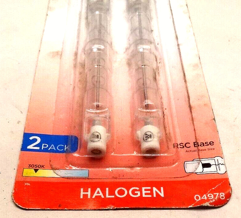 Westing House Halogen Double-Ended Bulb 500W 120V Base 2Pack 3050K 4.7 Inch