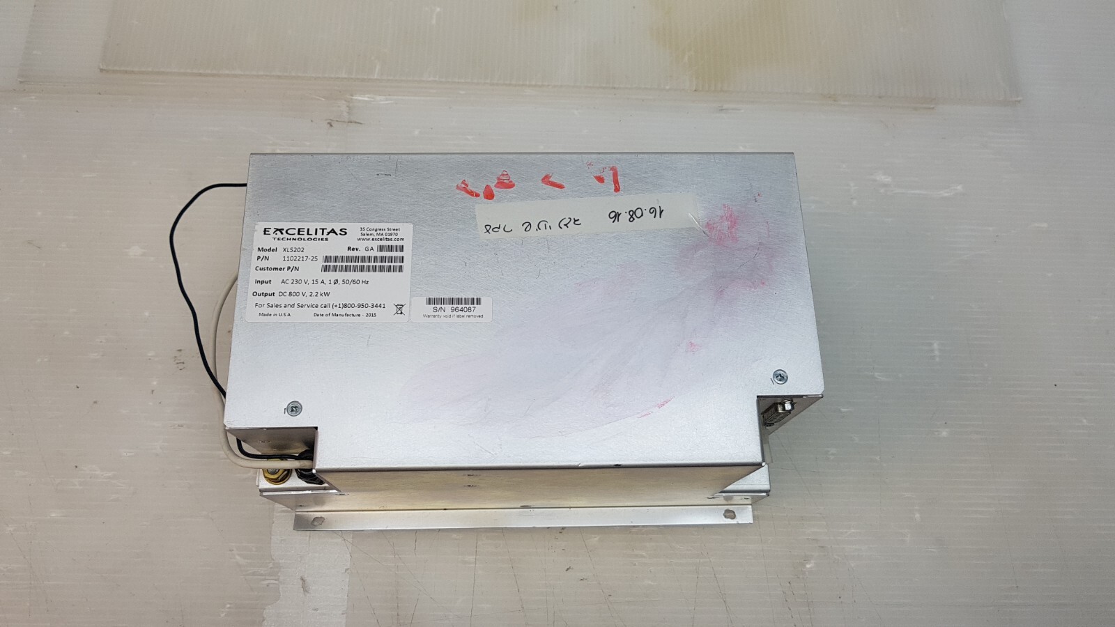EXCELITAS XLS202 REV. GA P/N 1102217-25 POWER SUPPLY LUMENIS