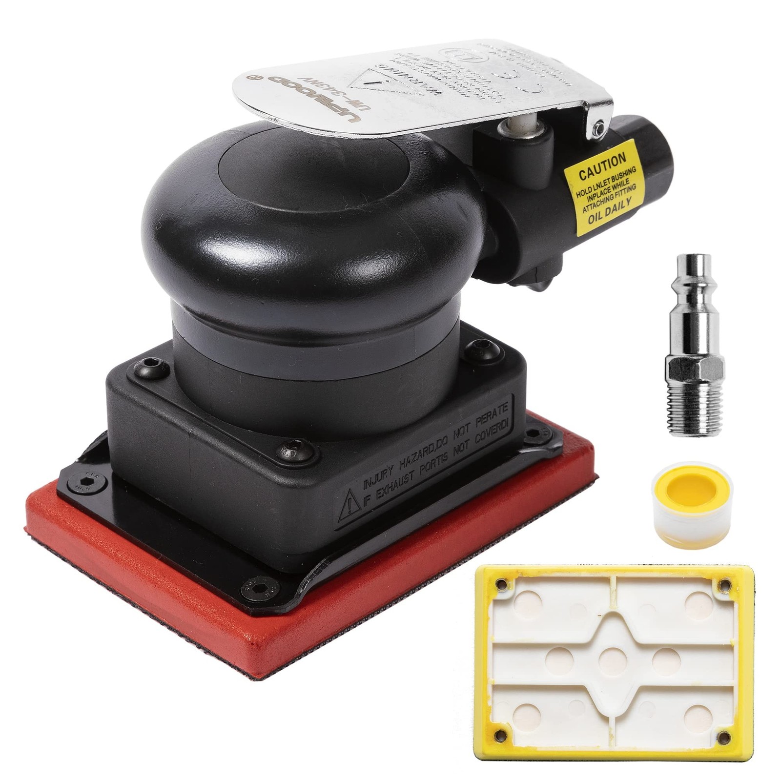 Non-Vacuum Orbital Air Sander, Mini Jitterbug Sander 3 in x 4 in 1/8 in Orbit…