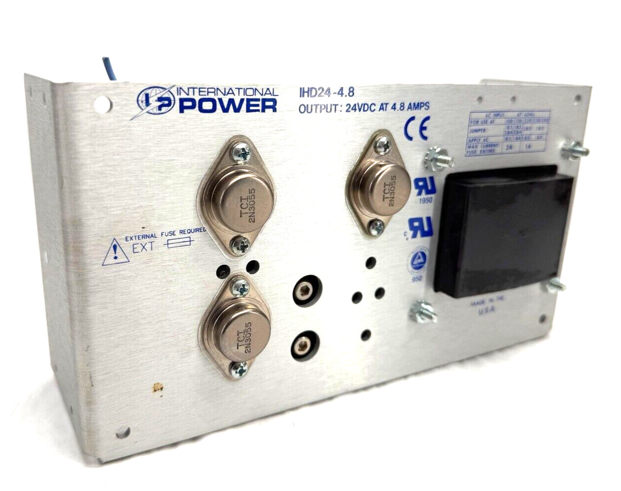 International Power IHD24-4.8 Power Out 24V DC, 4.8 Amps, 120-240VAC In