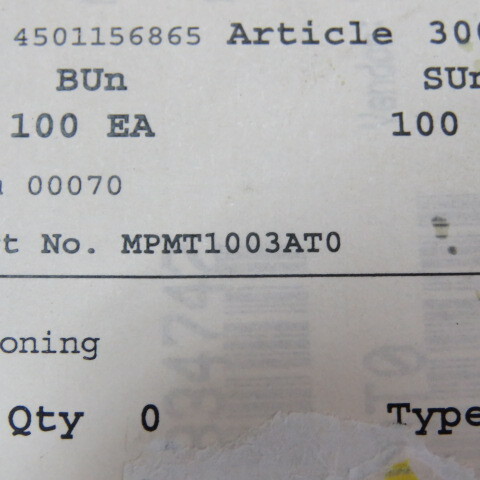 Vishay MPMT1003AT0 Qty of 10 per Lot RESISTOR MPM SOT-23 Network 0.1% 0.2W 100K