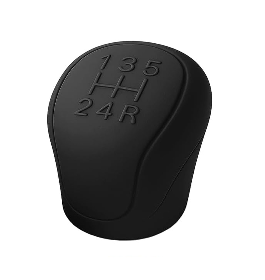 Black 5 Speed Gear Shift Knob Cover, Anti-Slip Silicone Knob Gear Protector