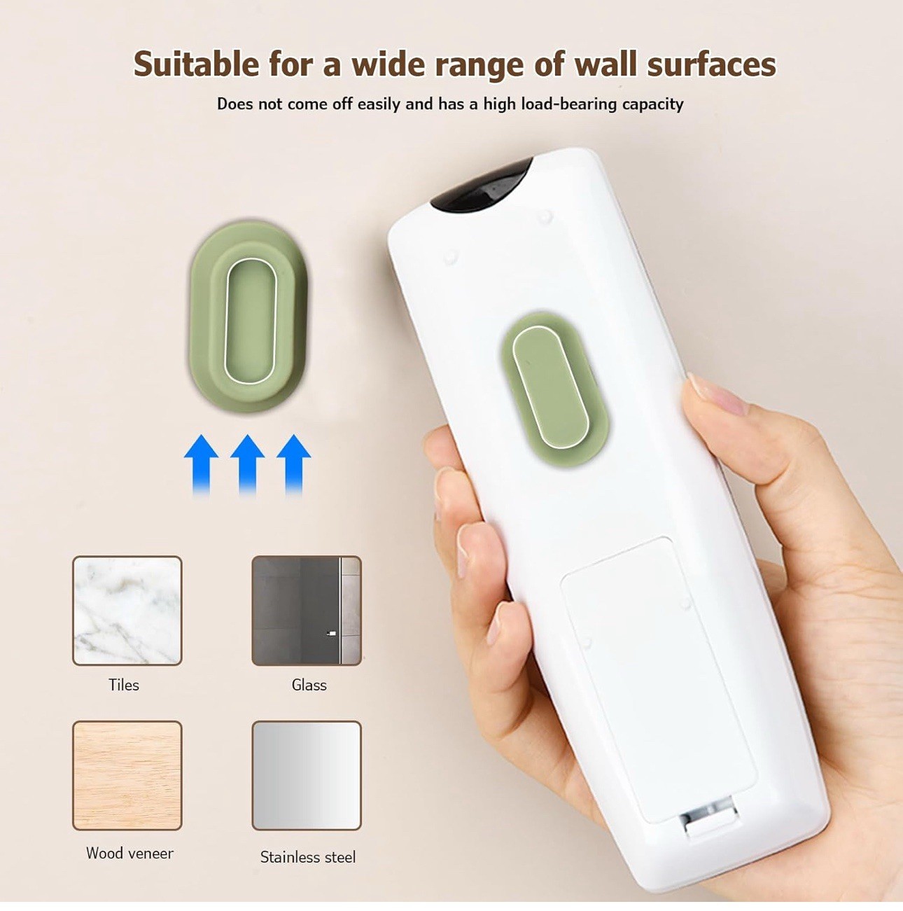 Magnetic Remote Control Holder Wall Mount – 4 Pcs No Drill 4pcs, White