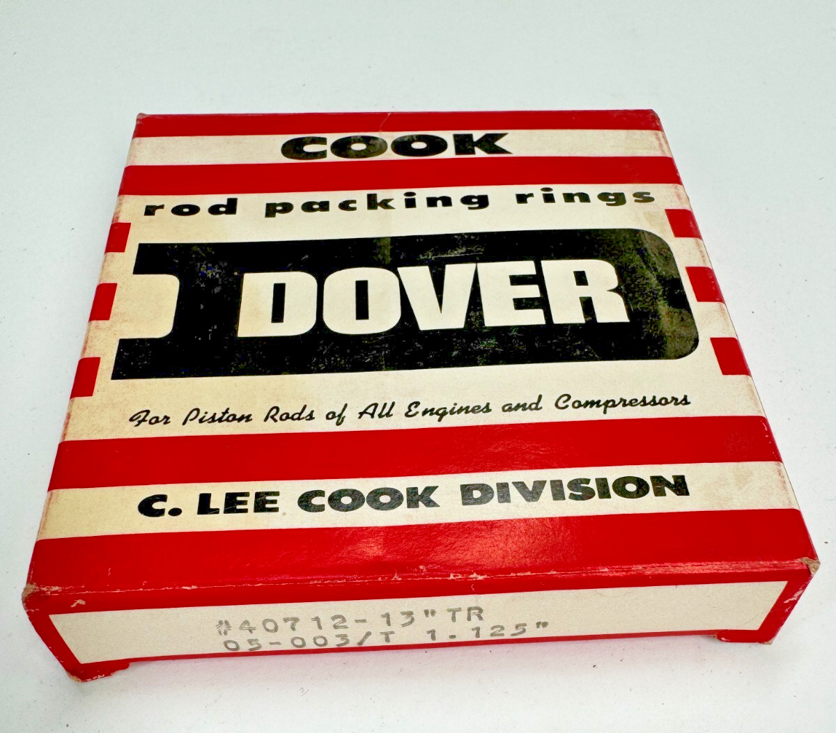 DOVER / COOK PN: 40712-13 “TR” (05-003/T) 1.125″ Rod Packing Ring (Box of 2)