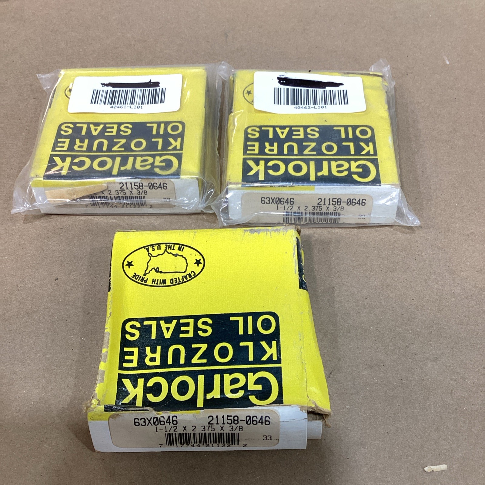 Garlock Klozure Oil Seal 63×0646 21158-0646 1 -1/2″ x 2.375″ x 3/8″ (LOT OF 3)