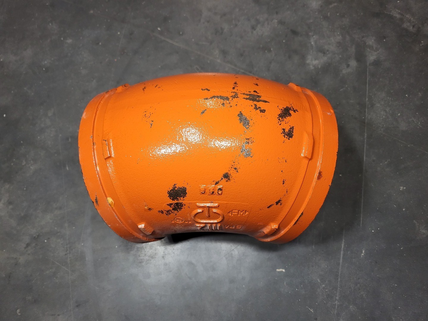 SURPLUS NEW SHURJOINT 7111 6″ Grooved 45° Elbow Fitting, Ptd. Orange – Parts