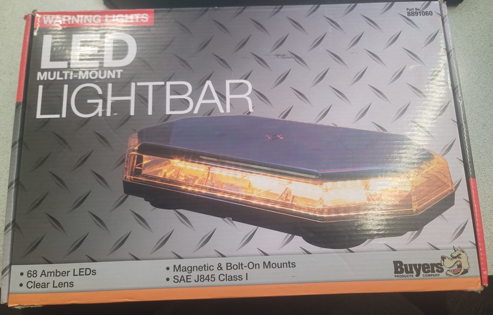 BRAND NEW BUYERS PRODUCTS # 8891060 LED MULTI-MOUNT 68 BULB AMBER LIGHT BAR