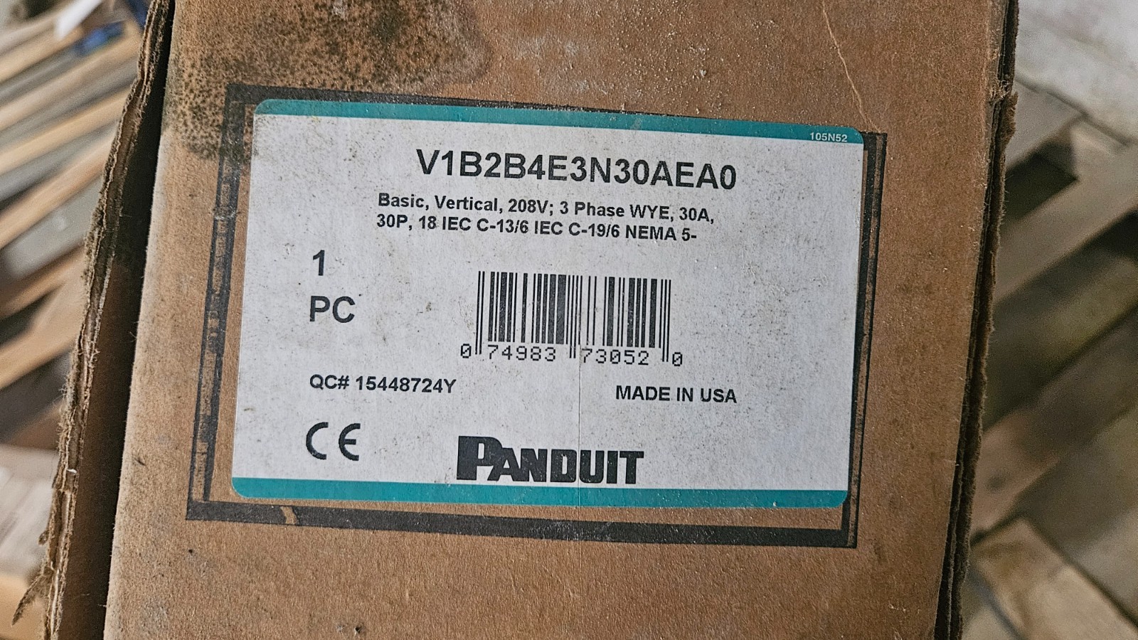 Panduit Basic PDU #V1B2B4E3N30AEA0