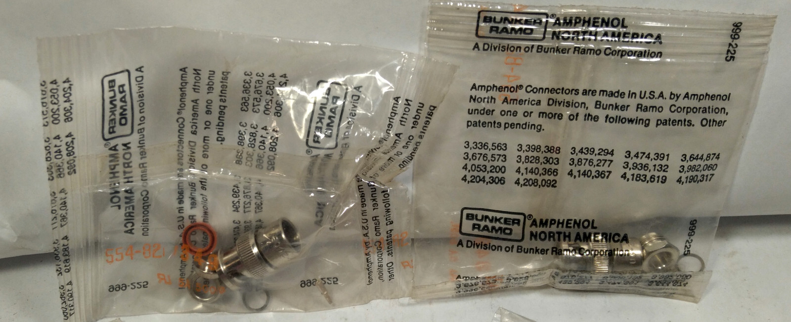 27 NEW AMPHENOL 554-82/349 CONNECTORS NIP ***MAKE OFFER***
