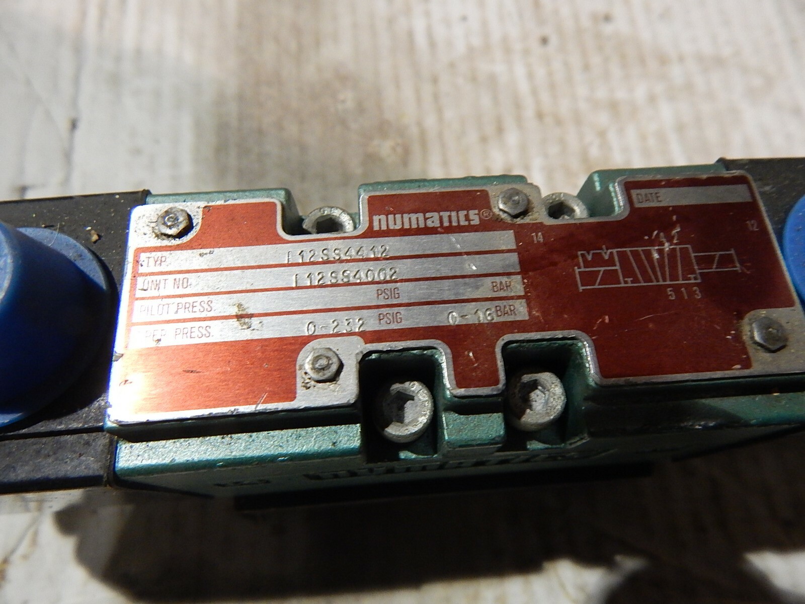 Numatics 112SS4412 Solenoid Valve 112SS4002 0-232 psi *FREE SHIPPING*