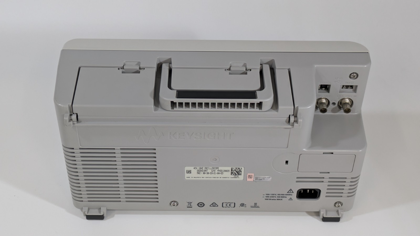 DSOX3104T[Calibrated] Oscilloscope 4CH 1GHz 5GSa/s Keysight S/N:MY55120029