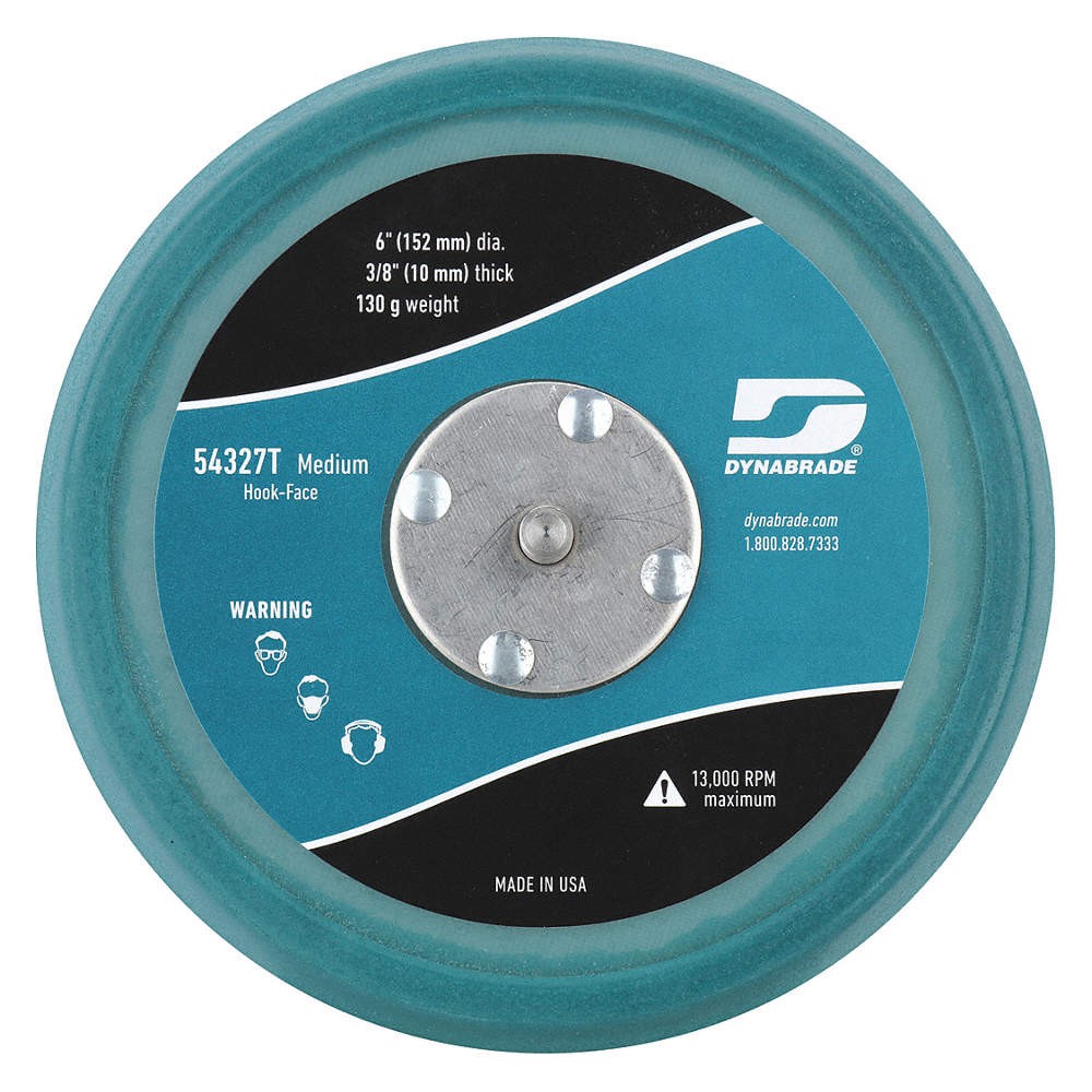 DYNABRADE 54327 Disc Backup Pad,6″ Dia.,Max. 13,000 RPM 406F82