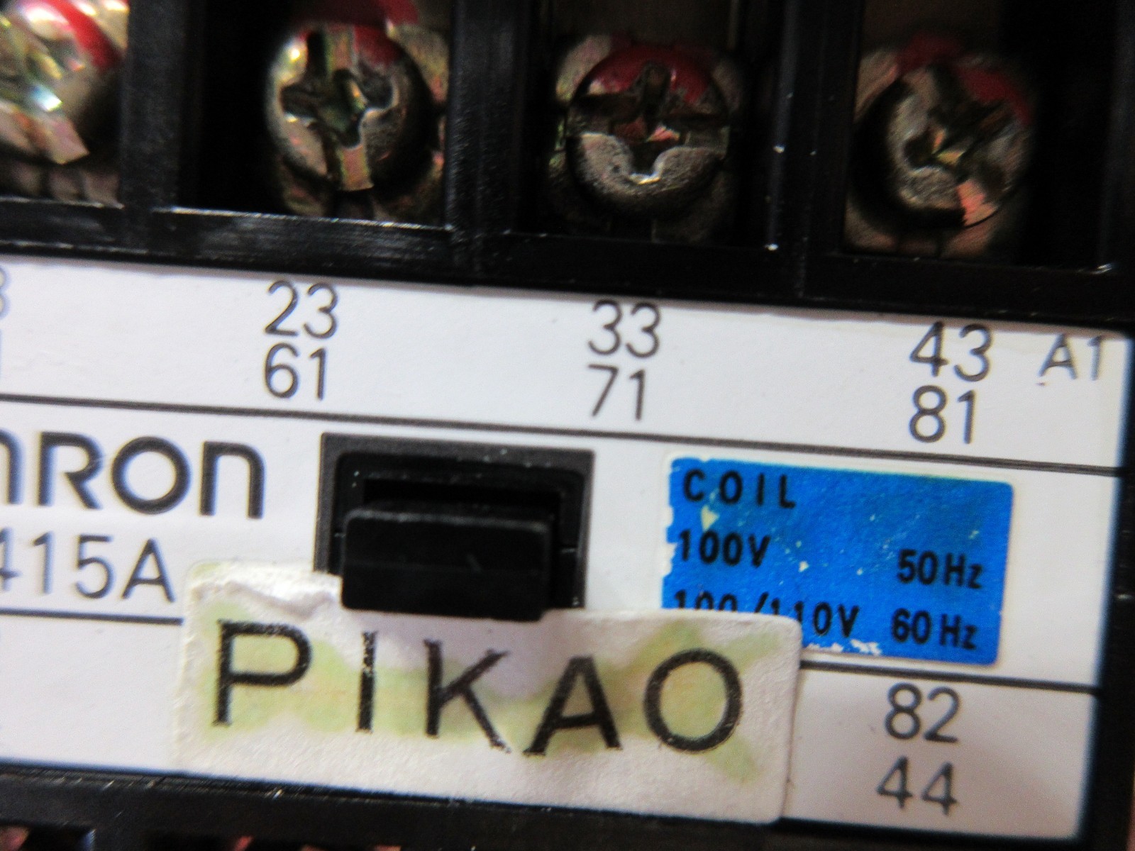 OMRON MAGNETIC CONTACTOR UNIT MA415A PIKAO JIS C 4531 AC11 CNC 100 COIL V