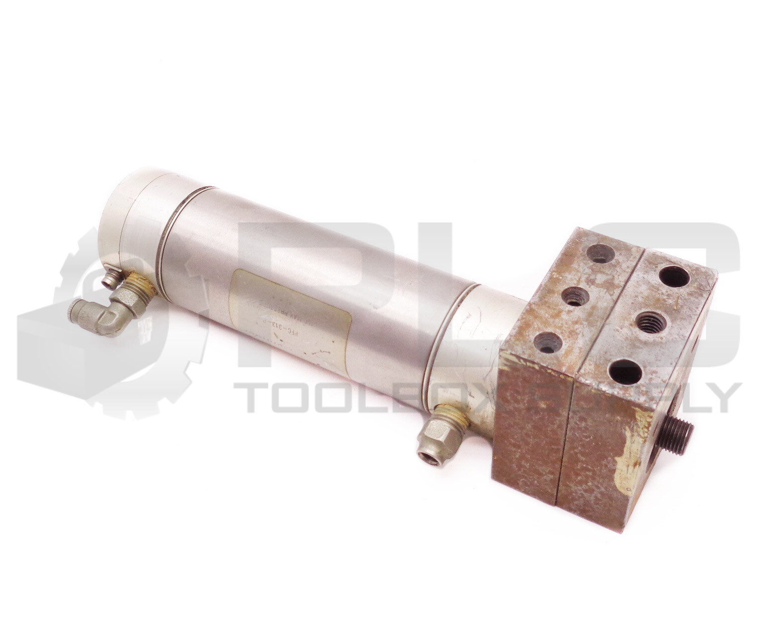 BIMBA POSITION FEEDBACK CYLINDERS PFC-313-P CYLINDER W/ 2 MANIFOLD BLOCKS