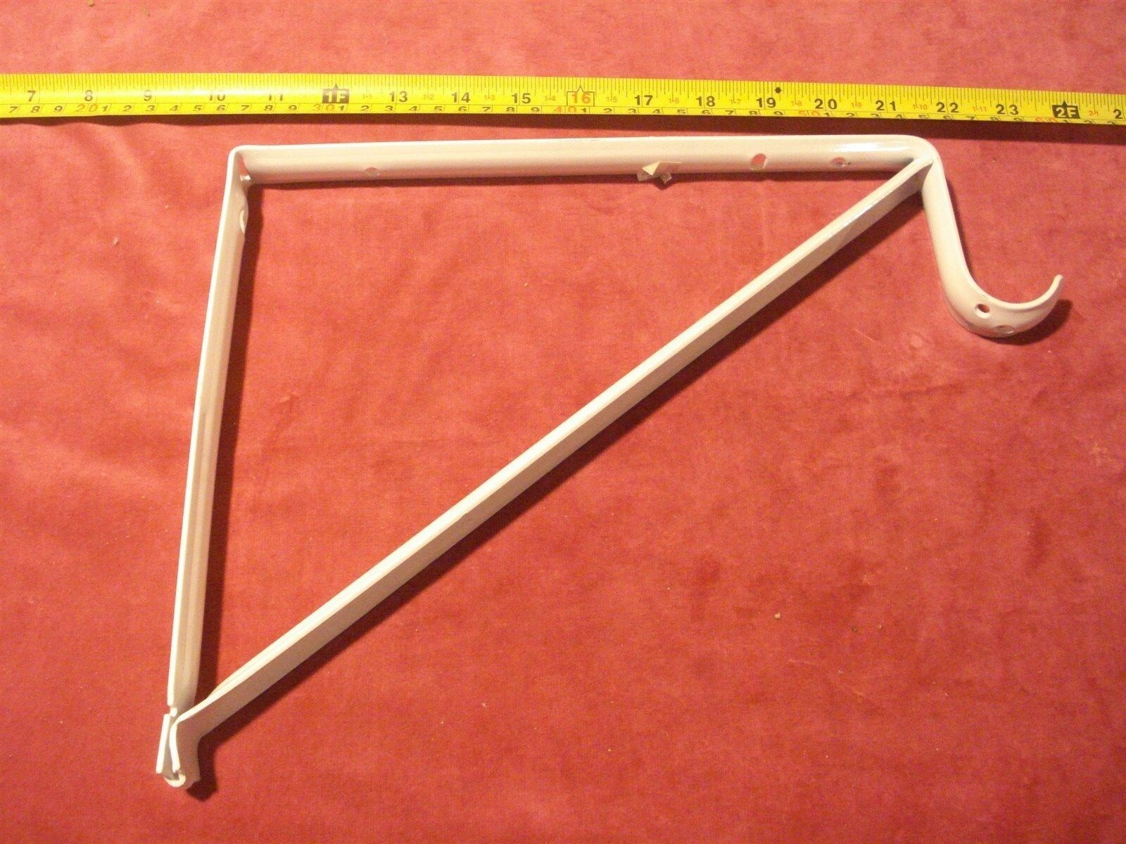 (0194.) Closet Rod Support & Shelf Bracket – White