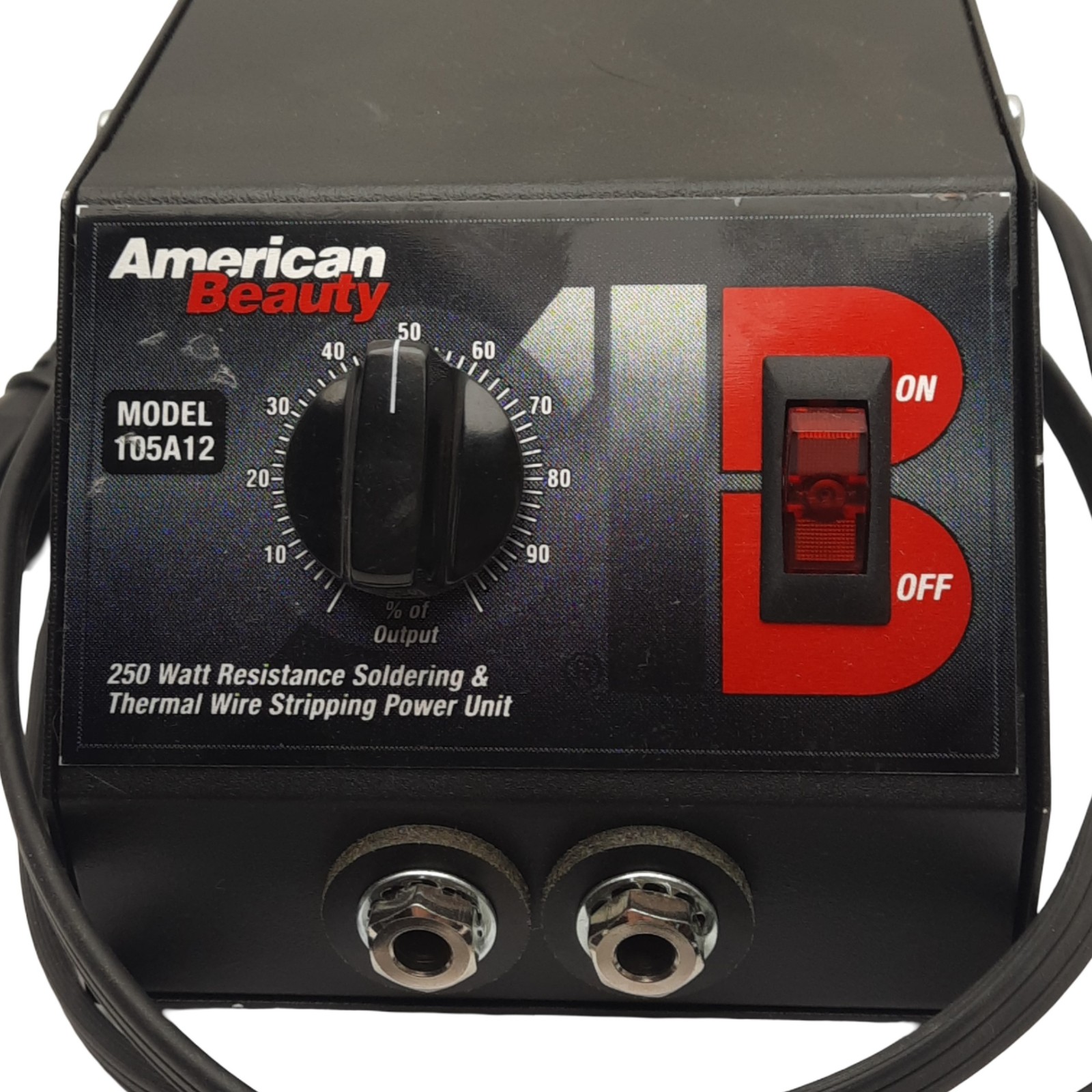 American Beauty 105A12 Soldering Power Unit, 250W, 110-120VAC In, 0-2.8VAC Out