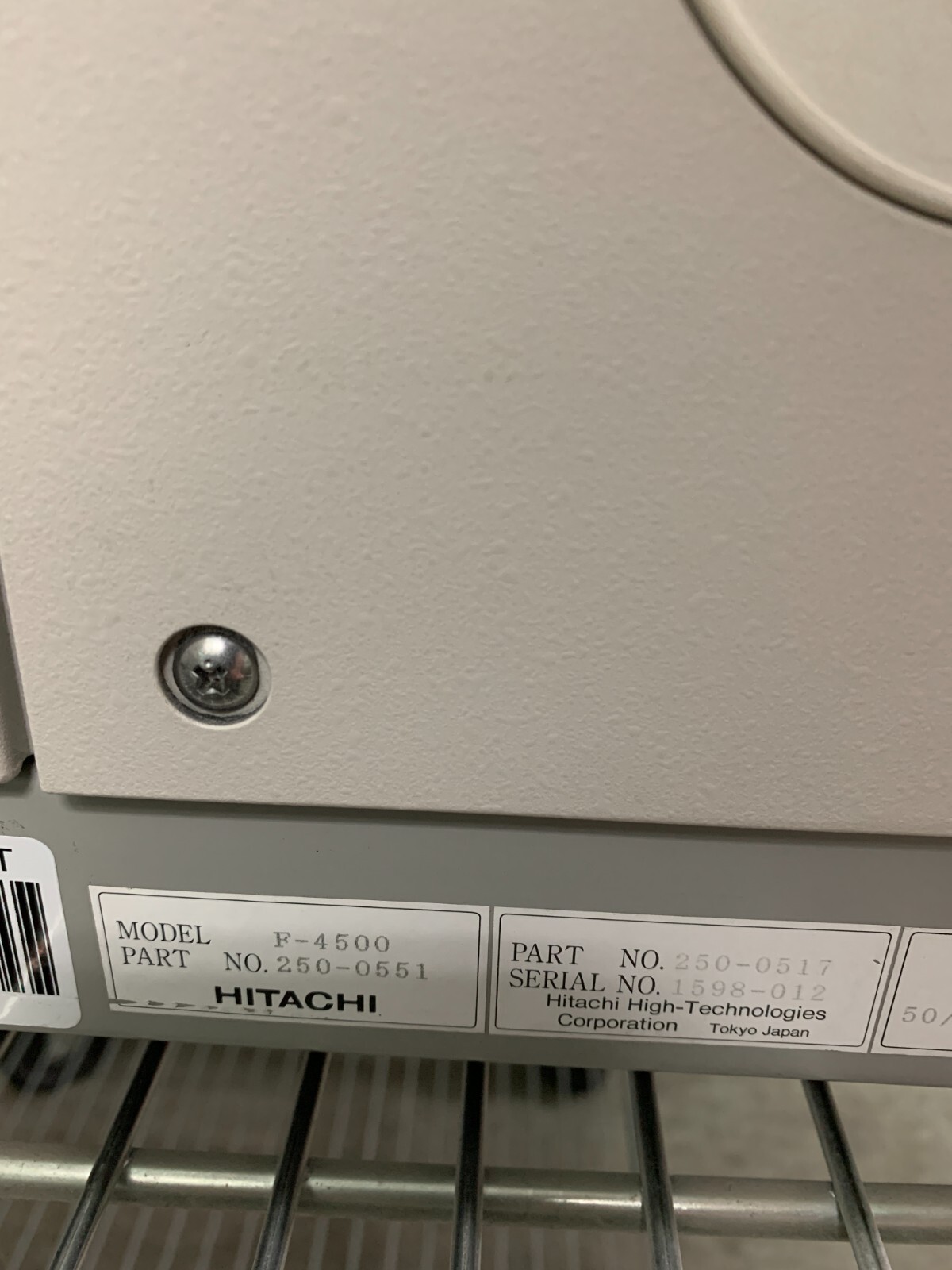 HITACHI FLUORESCENCE SPECTROPHOTOMETER F-4500