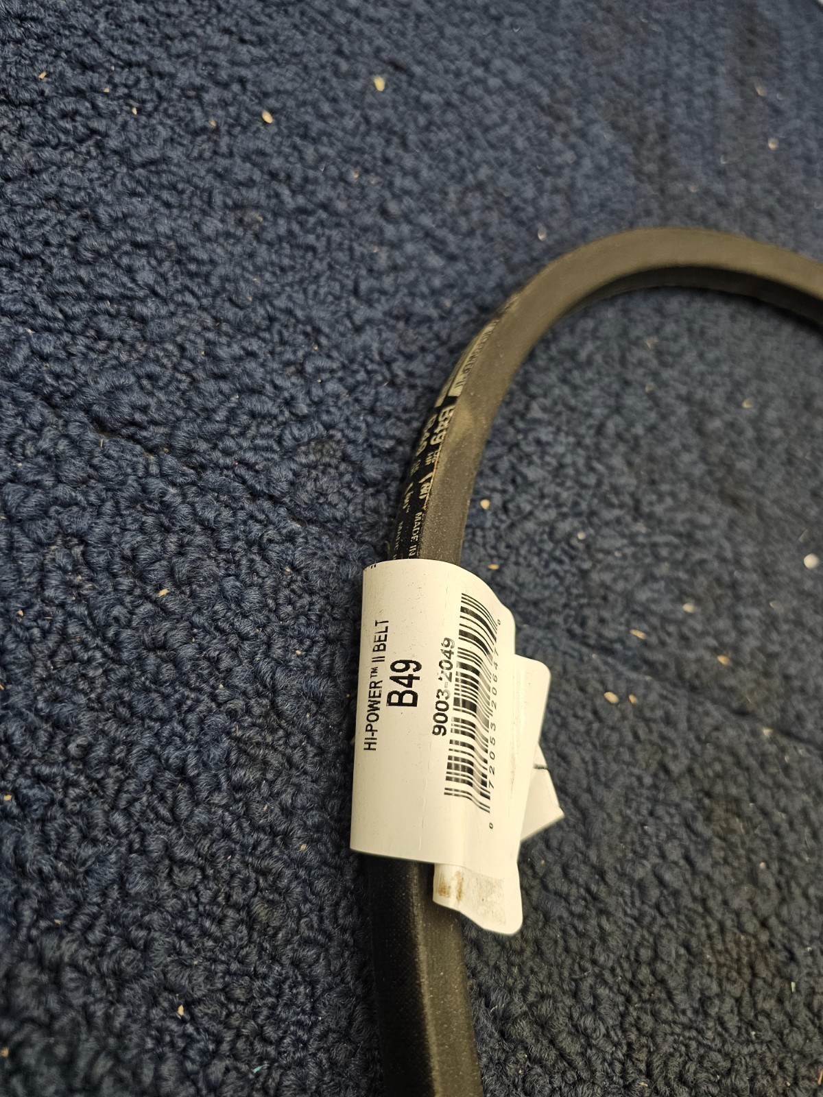 (QTY 2) Gates B49 Hi-Power II V-Belt Black 9003-2049