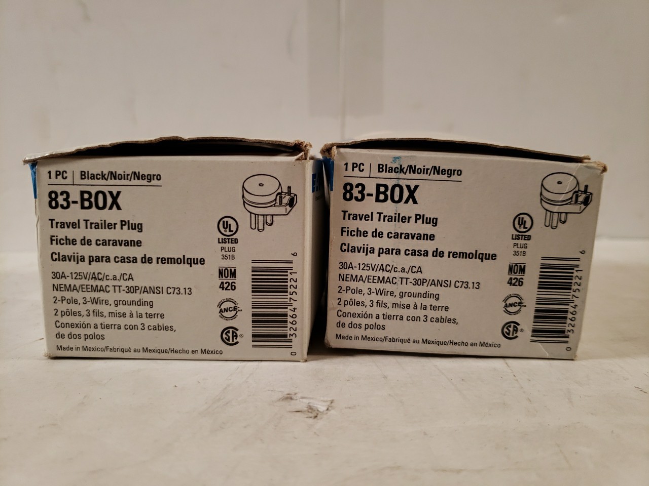 Lot Of 2 Eaton 83-BOX Travel Trailer Plug