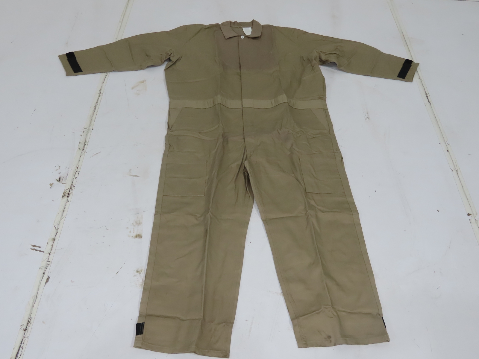 C08720 Fire Resistant Cotton Coveralls Khaki 5xL Hook Wrist/Ankl Closure