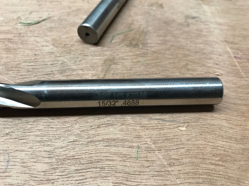 (QTY 2) APT 47022 80010.4687 Core Drill 15/32″ 0.4687″ 4 FL HSS 4-3/4″ x 7-1/2″