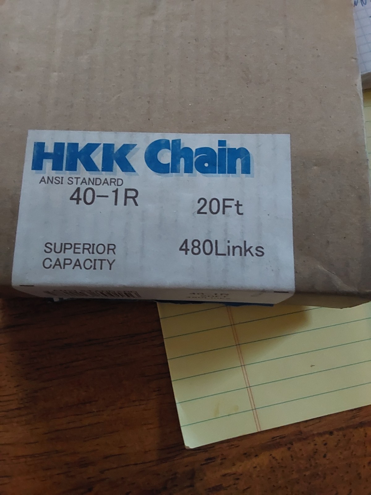 HKK Chain 40-1R SSS ANSI Standard 20ft 480 Links HKK40SS304