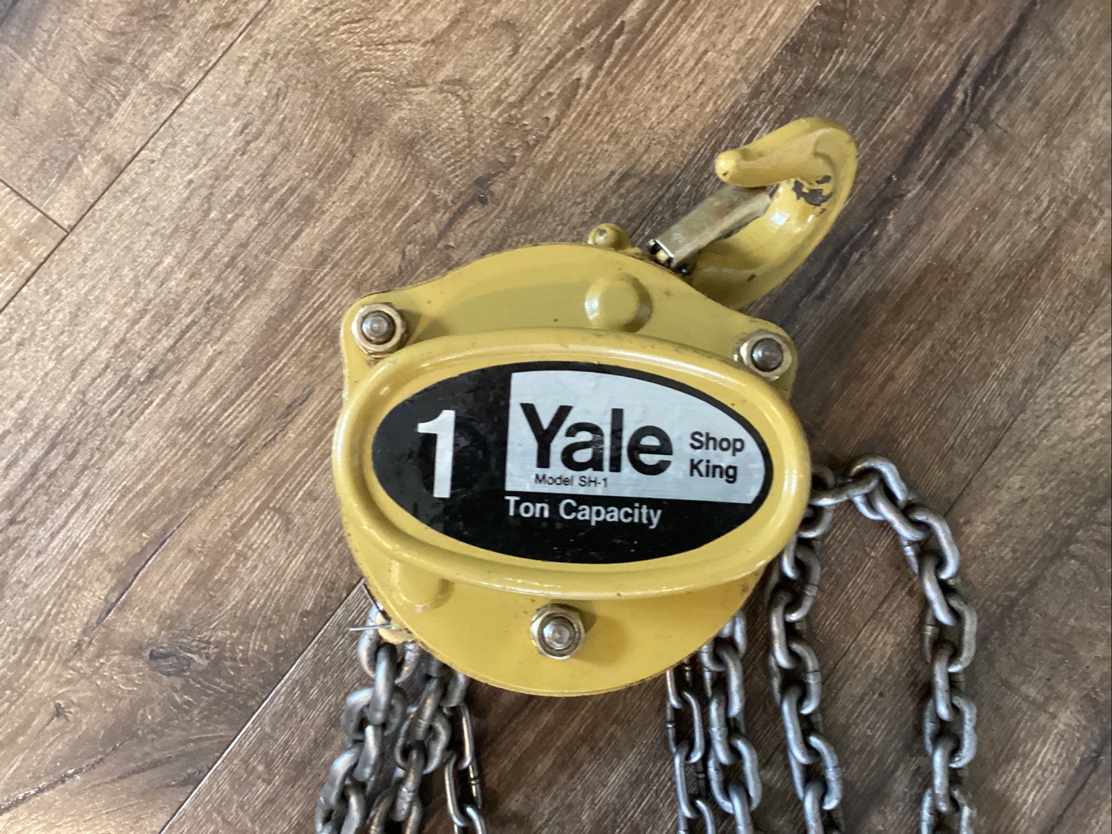 YALE SH-1 CHAIN HOIST 1 TON 10 Foot Drop Nice Shape Free Ship