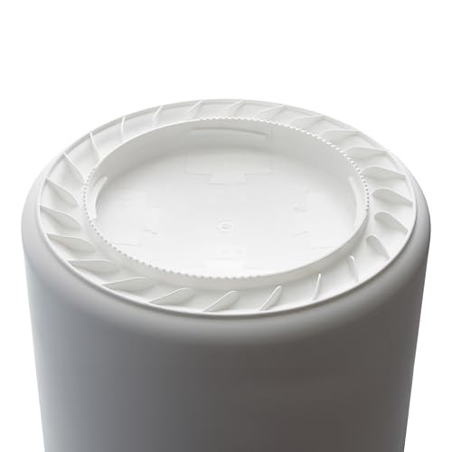 Winco Heavy-Duty Round Waste Container/Trash Can, 20 Gallon, White