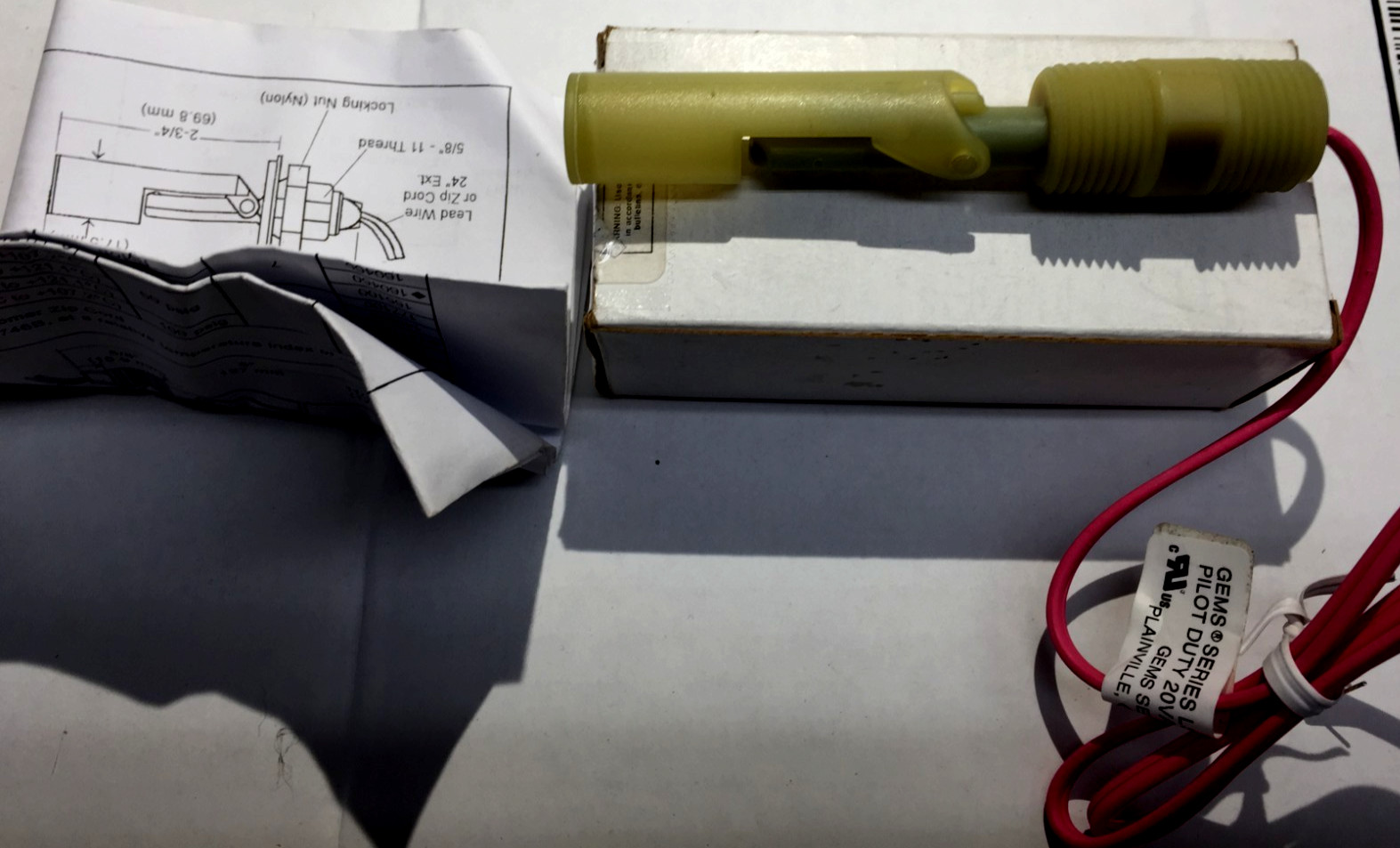 GEMS P/N 160460 LS-7 SERIES SIDE MOUNTED LEVEL SWITCH COMPACT (DD)