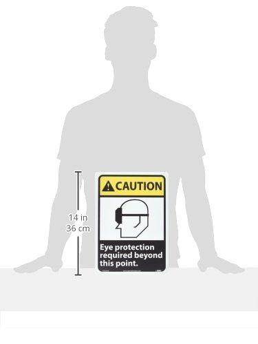 NMC CGA26AB CAUTION – Eye protection required beyond this point. – 10 in. x