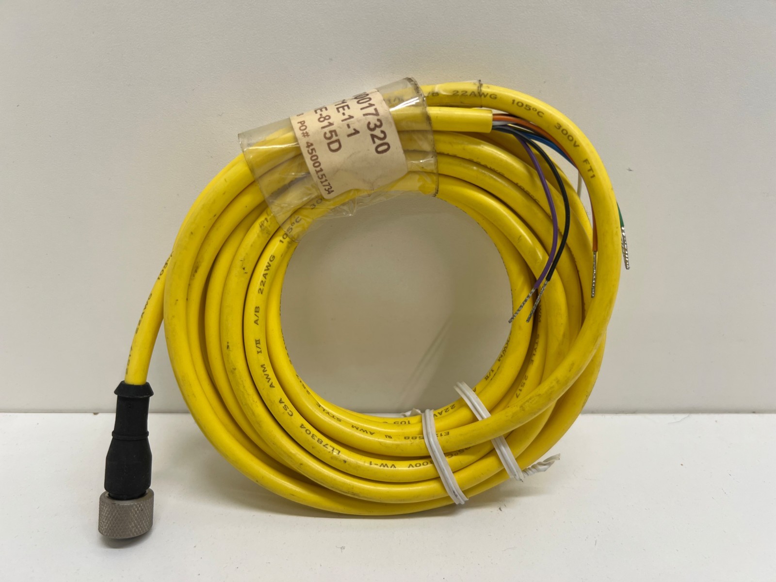 NEW OLD STOCK! BANNER 8-PIN FEMALE SINGLE-ENDED CORDSET QDE-815D