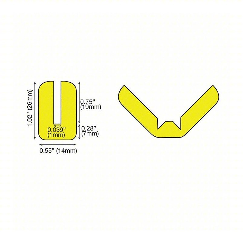 Lot of 5 NEW Knuffi Type W Edge Bumper Guards 39″ Black/Yellow 60-6902