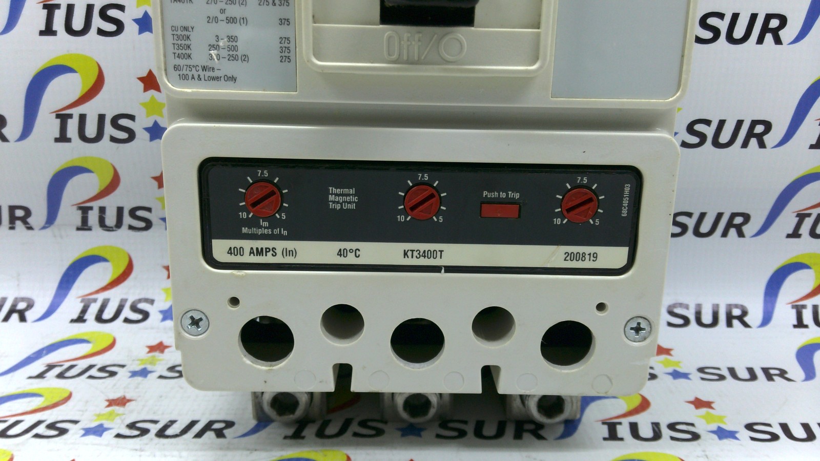 USSP EATON HKD3400F With KT3400T Industrial Circuit Breaker Fame