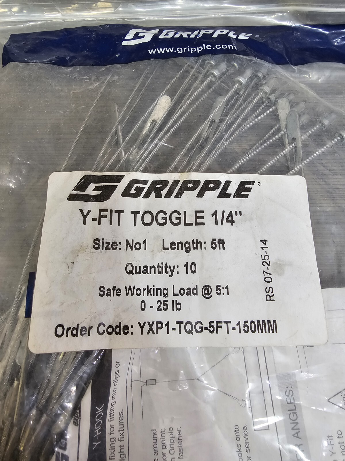 10PC Gripple YXP1-TQG-10FT-150MM Y Fit 1/4″ Toggle Express Hanger