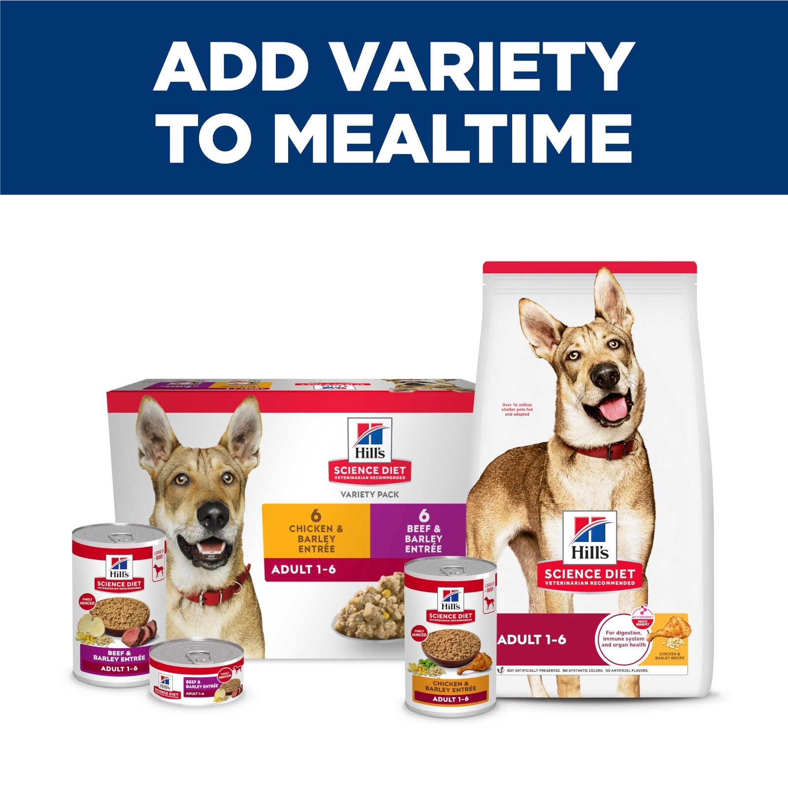 Hill’s Science Diet Adult 1-6 Wet Dog Food, Chicken & Barley, 13oz x 24 pack