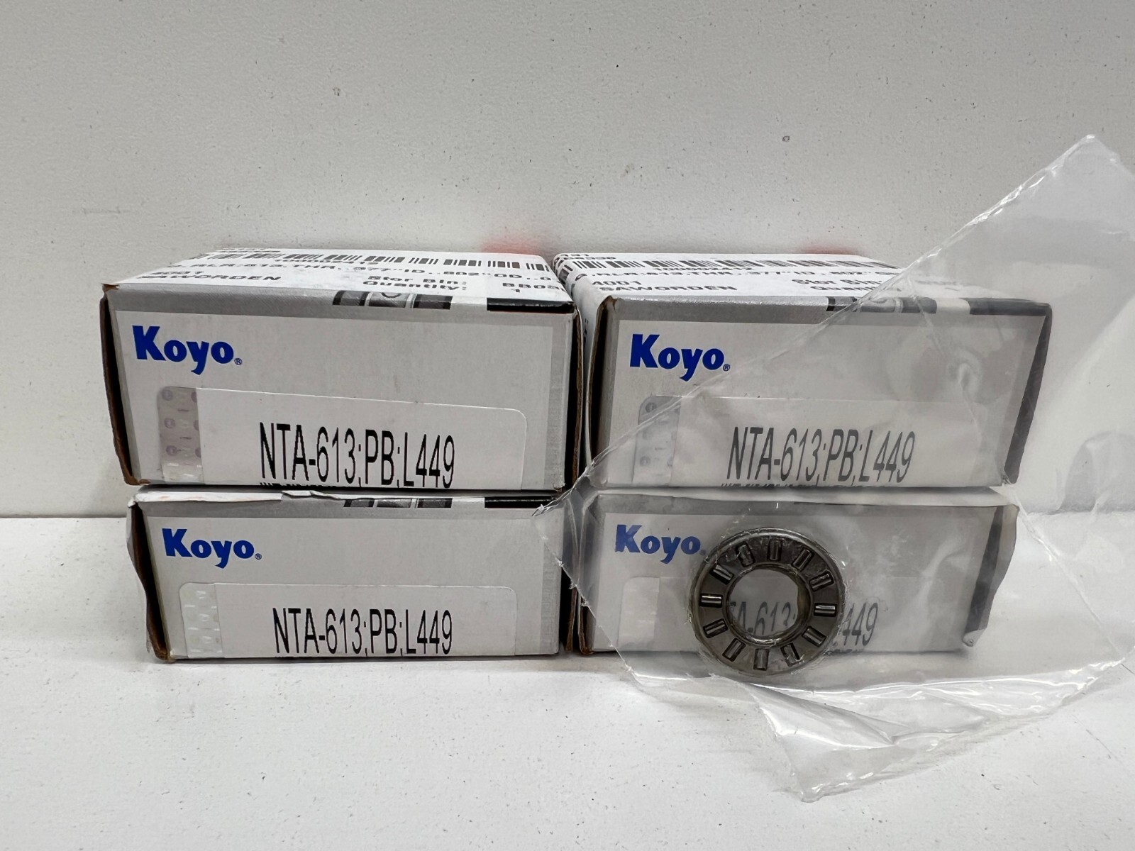 LOT OF (4) NEW IN BOX! KOYO THRUST NEEDLE ROLLER BEARINGS NTA-613