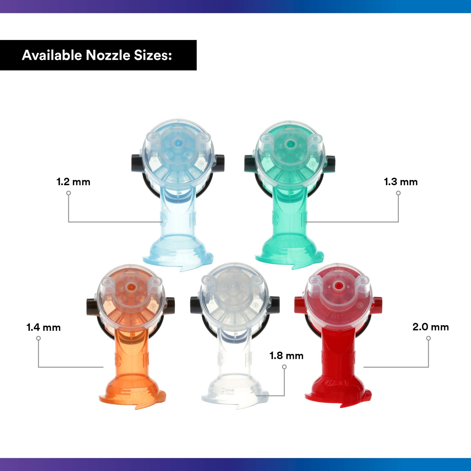 3M Accuspray Paint Spray Gun Nozzle Refills for PPS 2.0 26618 1.8 mm Clear Use