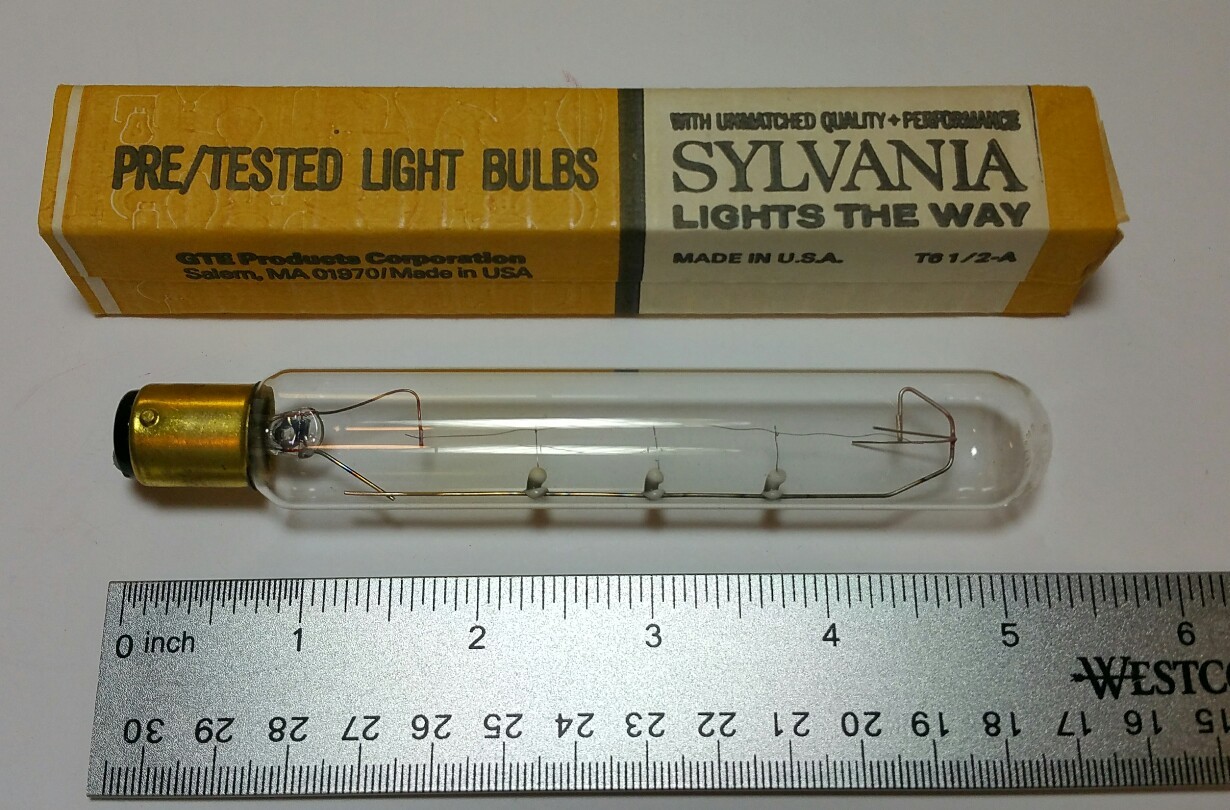 Sylvania 25W 18106 25T6.5/DC 130V Double/Dual/2 Contact Bayonet Base Light Bulb