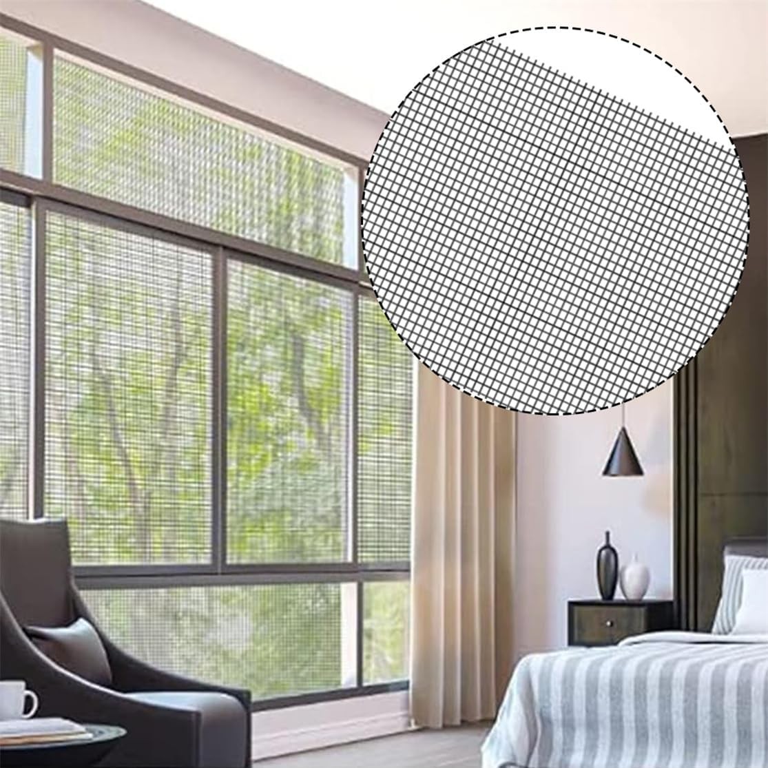 Pet Proof Window Screen Replacement Adjustable Fiberglass Repair Gray