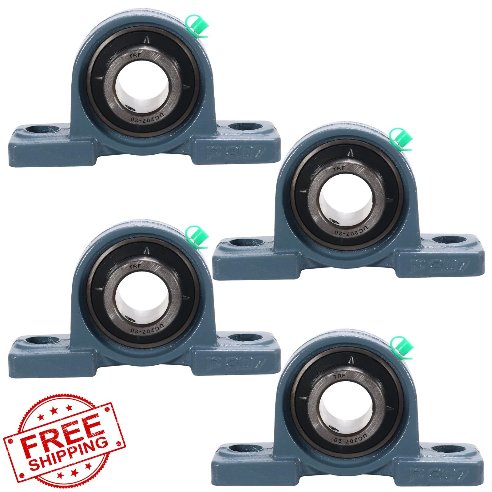 SUPLABEL UCP207-20 Pillow Block Bearing 1-1/4″ Bore 4 Pcs