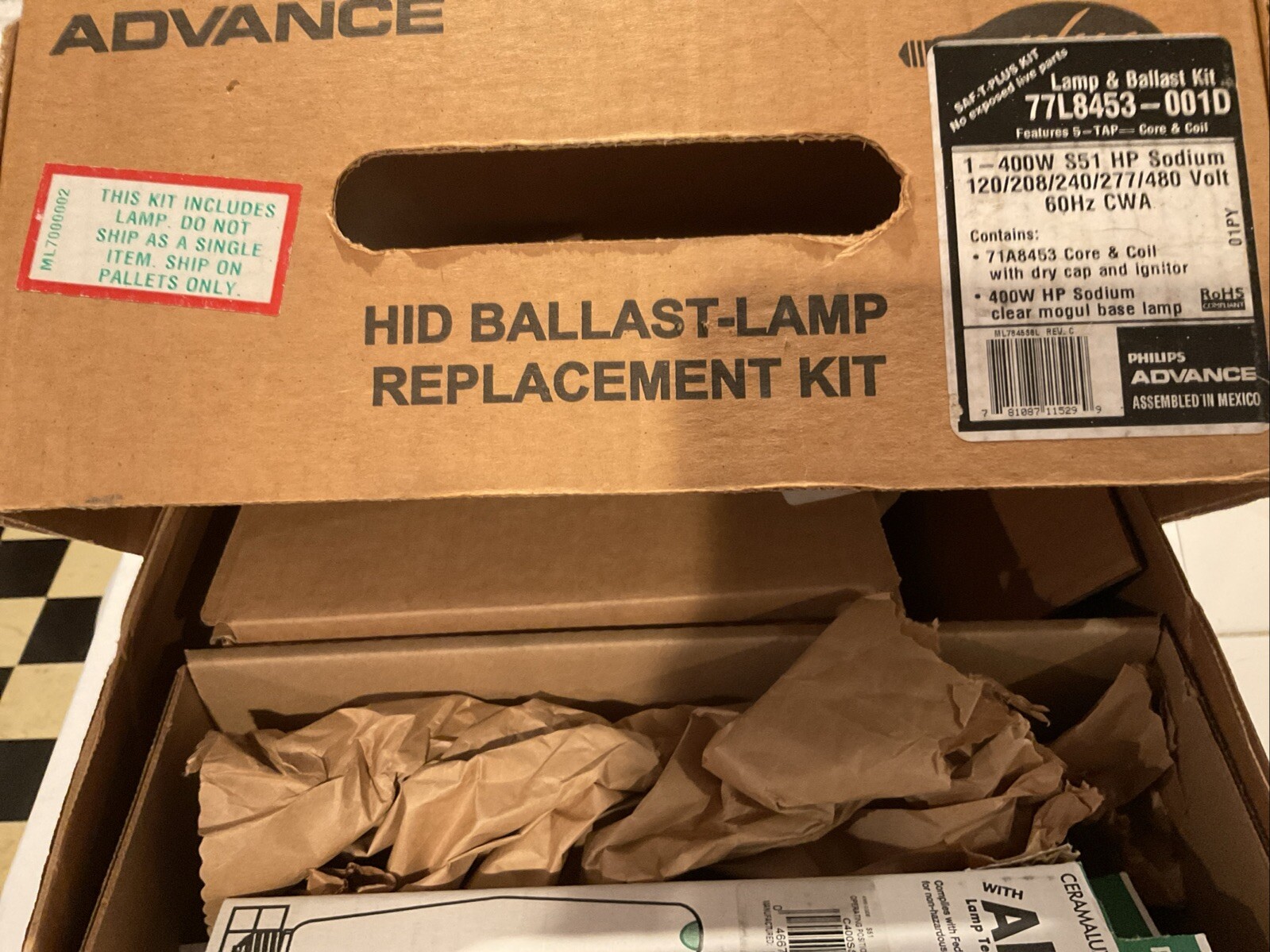 PHILIPS ADVANCE 77L8453-001D MULTI VOLT BALLAST COMBO KIT 400 HPS