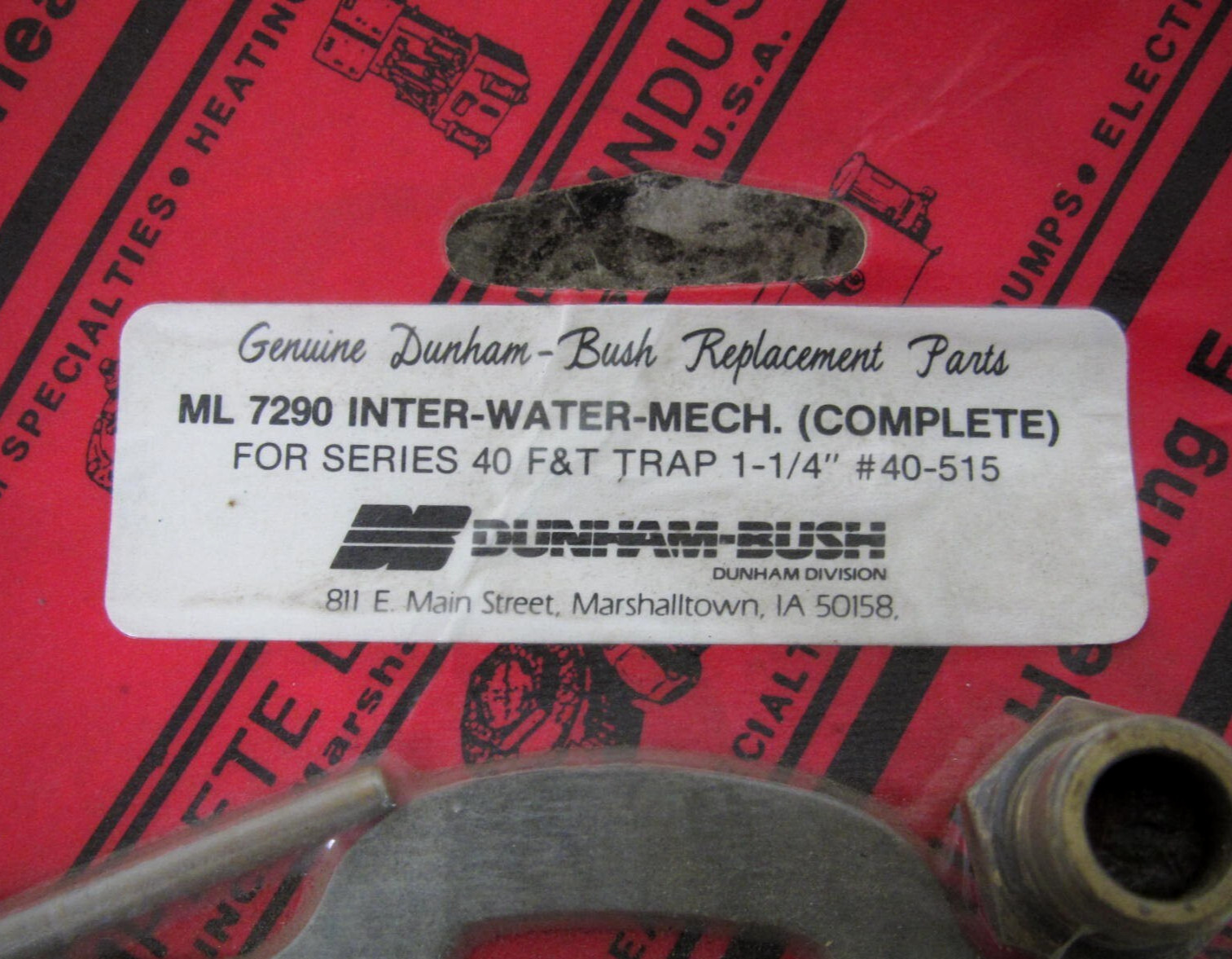 New Dunham-Bush ML7290 40-515 1-1/4″ F&T Trap Internal Mechanism Repair Kit