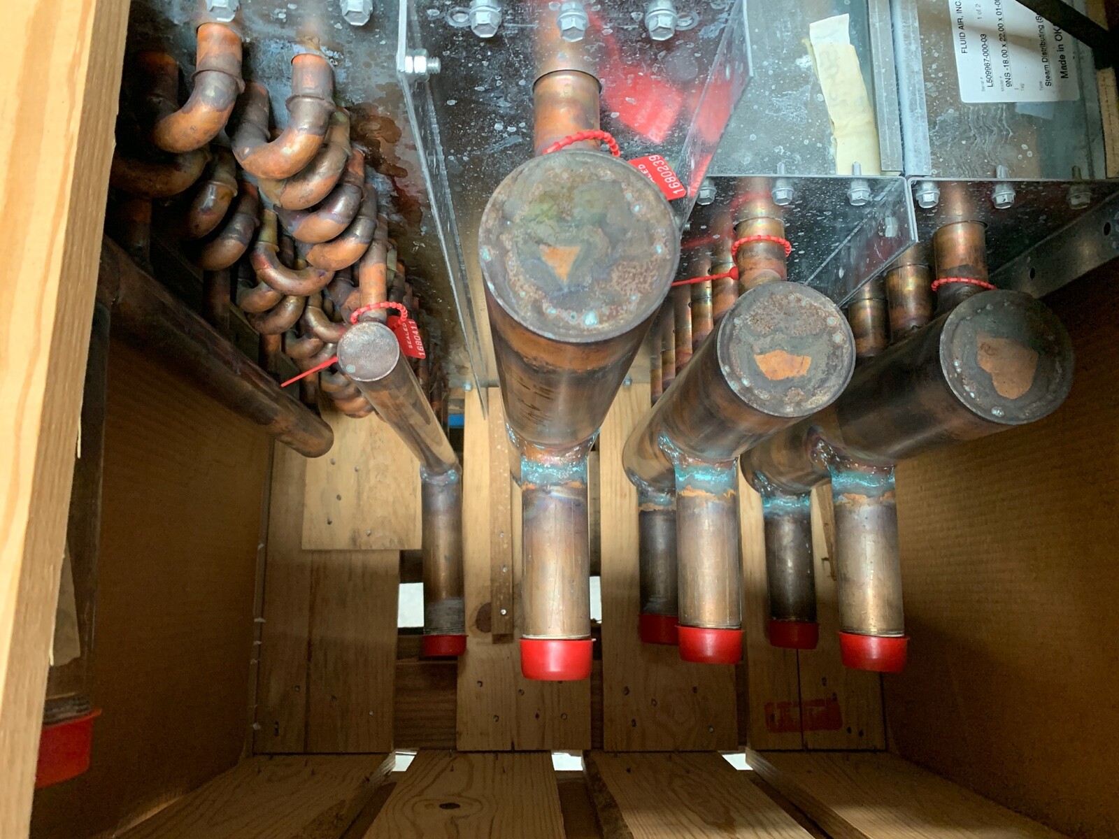 Fluid Air Inc. Steam Distributing Heat Exchanger (9NS -24.00×22.00×01-06A)