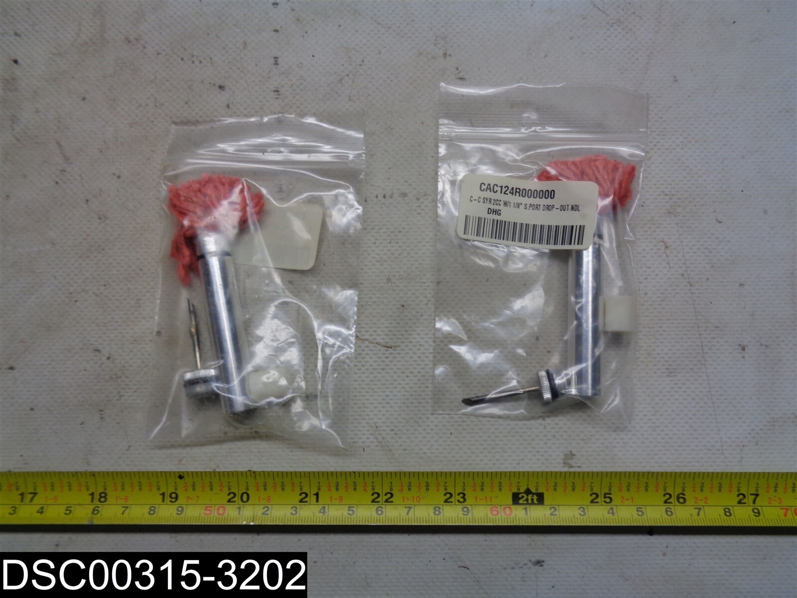 QTY=2: CAC124R000000 Cap-Chur Syringe w/ Needle 2CC 1-1/8″ Drop Out Needle