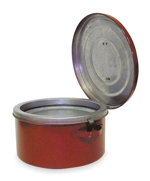 Eagle Mfg B601 Bench Can, 1 Qt., Galvanized Steel, Red