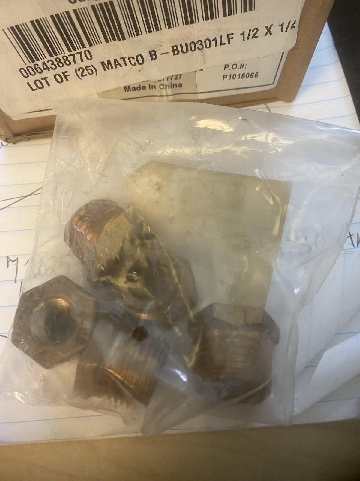 NEW Matco BU0301LF Bronze Bushing Hex Fitting 1/2″ x 1/4″ , Lot Of 5 Pcs