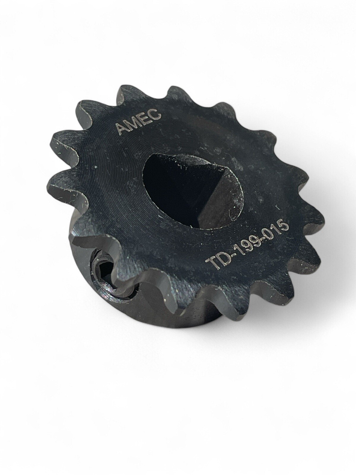 15 Tooth 12mm Bore Steel D-Shaft Steel Sprocket for #25 Pitch Chain – 15 Teeth